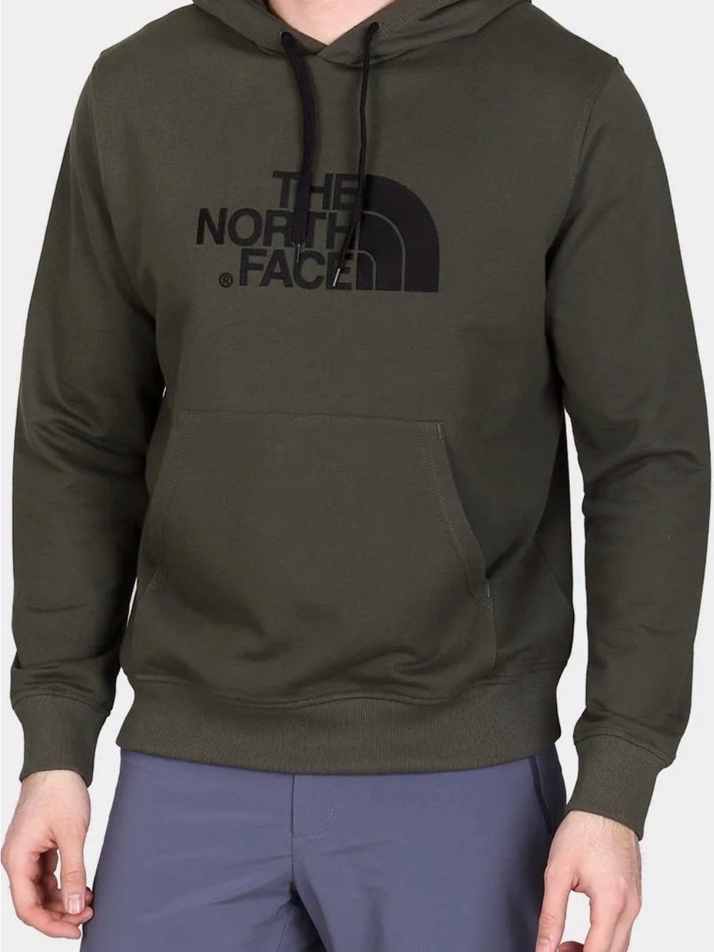 The North Face Men's Olive Green Logo Pullover Hoodie